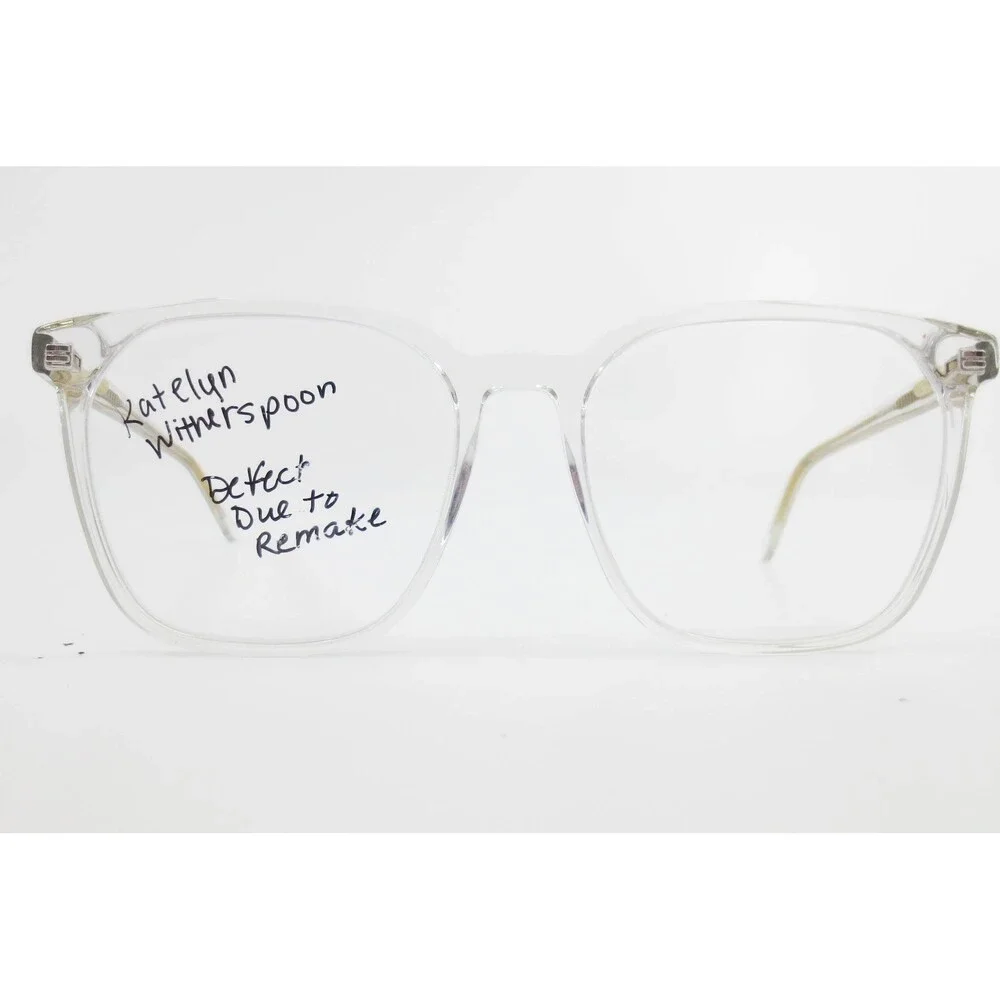 Dito OG-202219 CRY Clear Square Eyeglass Frames Gold Tone Core Wire 57-18-140
